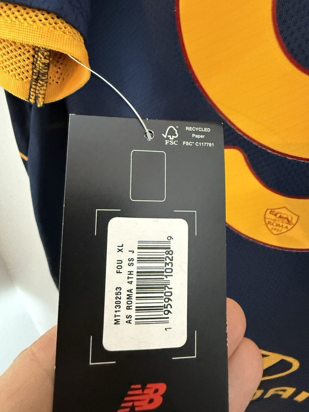 AS Roma Abraham #9 2021/22 XL 4th Shirt New Balance BNWT MT130253