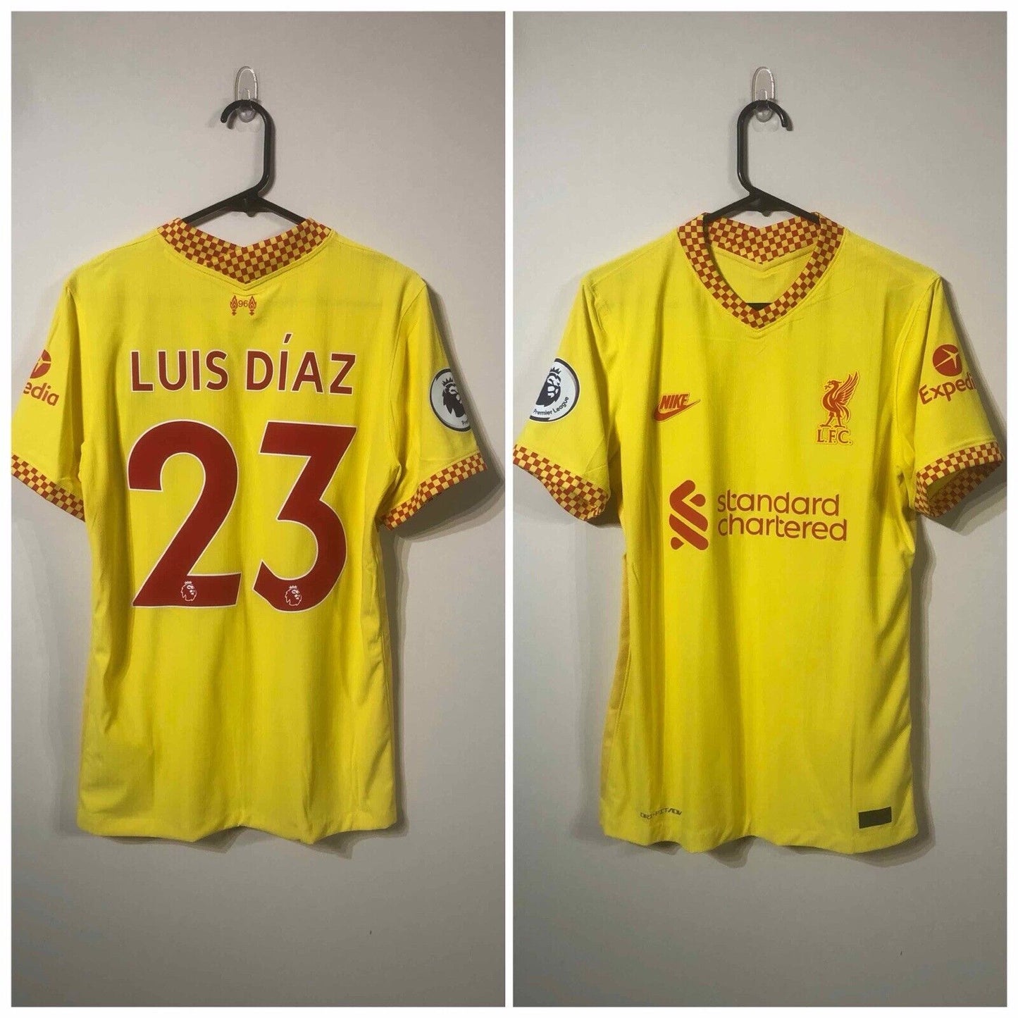 Luis Diaz #23 Liverpool Medium DryFitAdv 2021/22 3rd Shirt Jersey Nike BNWT