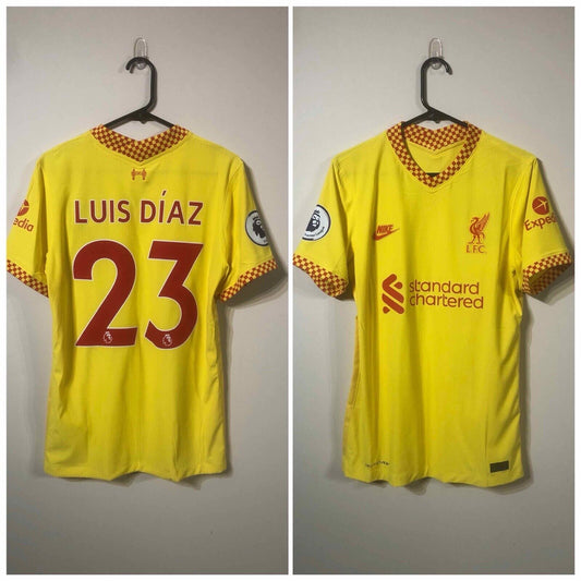 Luis Diaz #23 Liverpool Medium DryFitAdv 2021/22 3rd Shirt Jersey Nike BNWT