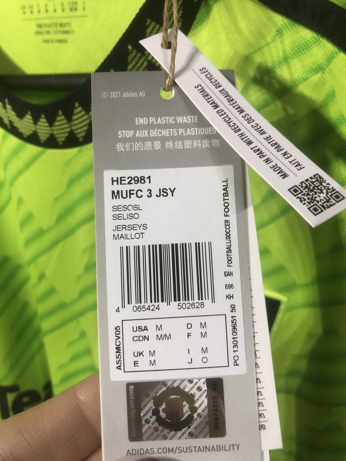 Garnacho #49 Manchester United Medium 2022/23 Third Shirt BNWT