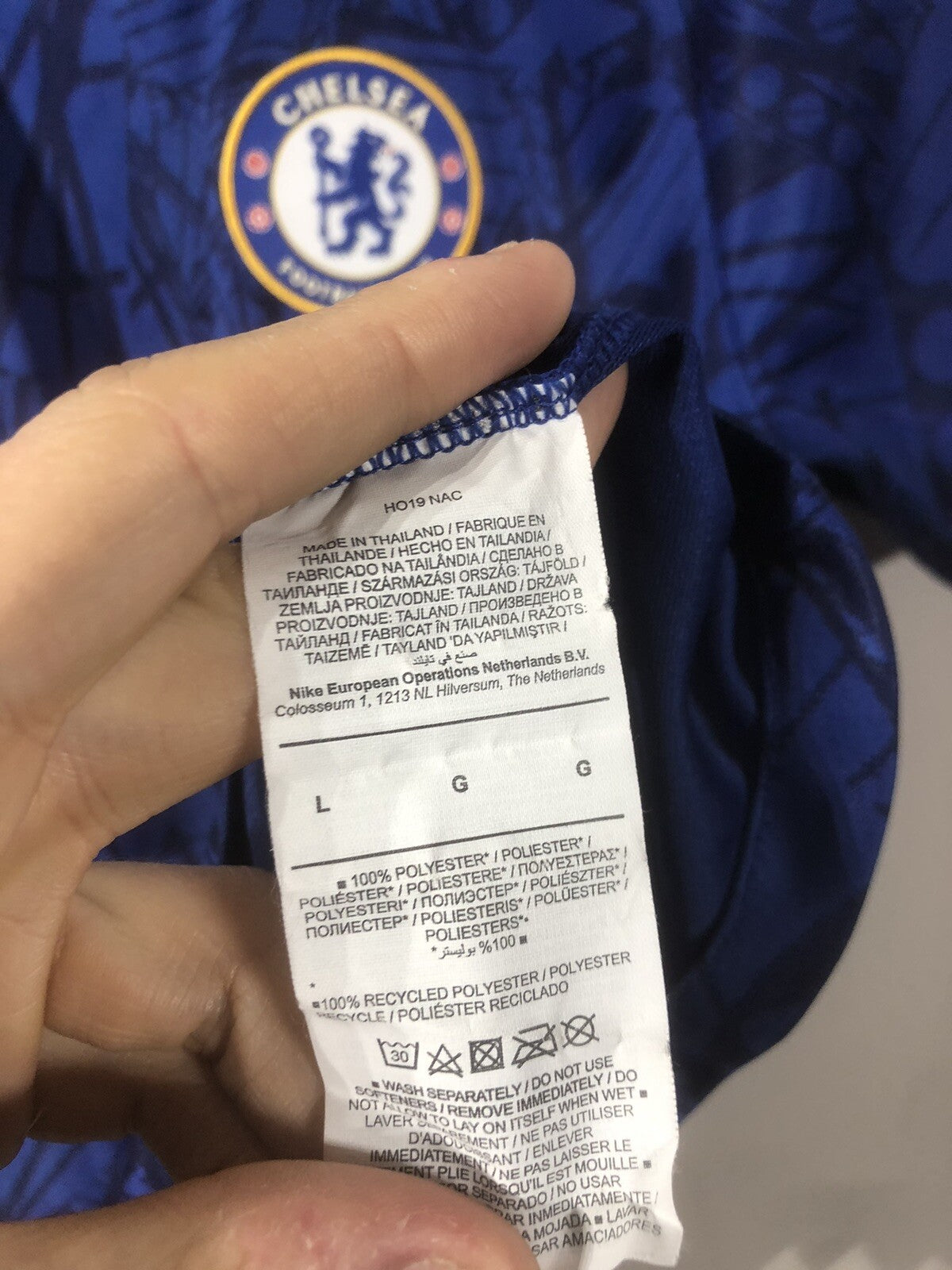 Chelsea Tomori #29 2019/20 Large Home Shirt Nike Excellent Condition AJ5529-495