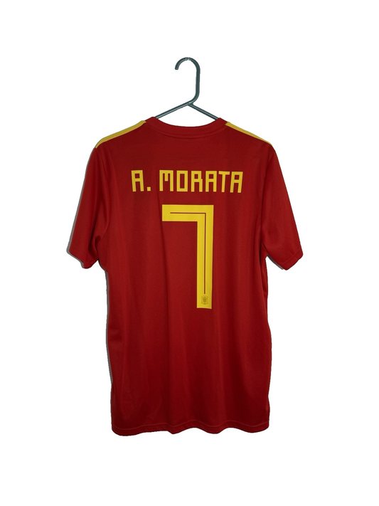 Spain Morata #7 2018 Large Home Shirt Adidas BNWT CX5355