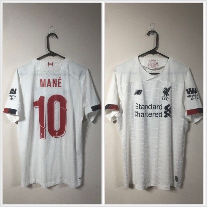 Mane #10 Liverpool Large 2019/20 Away Shirt New Balance Excellent Condition