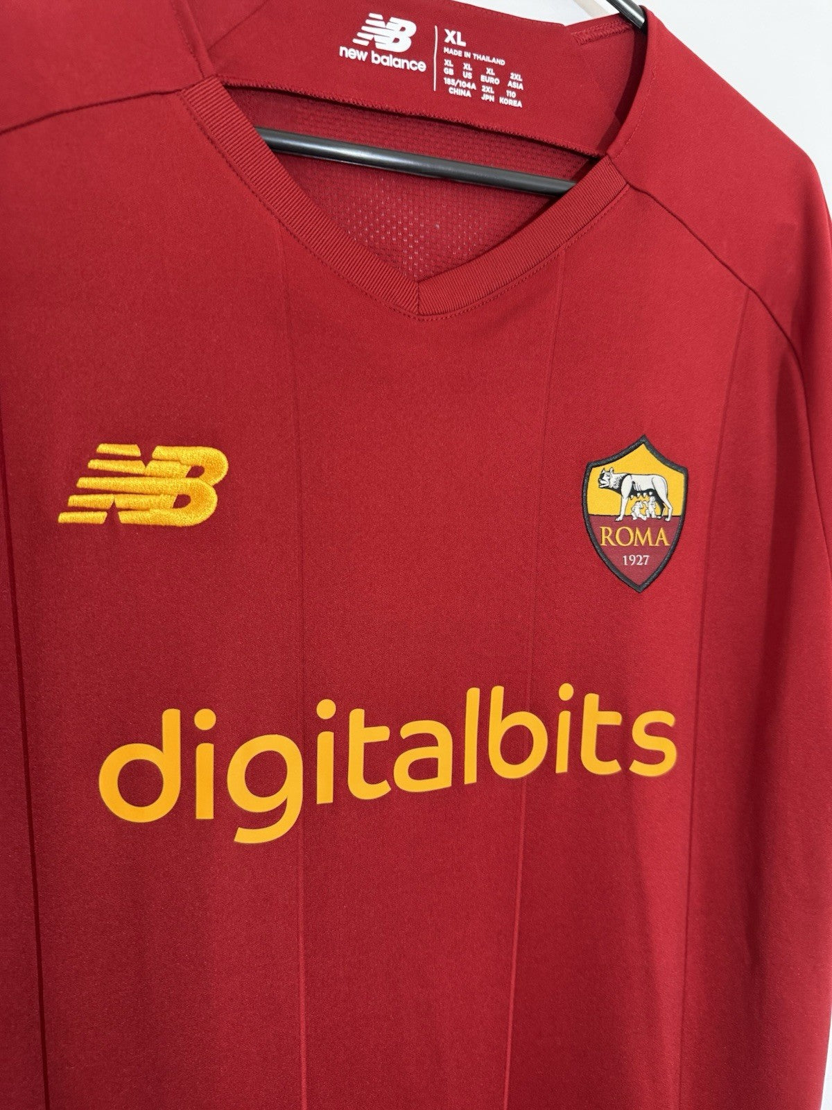 AS Roma Smalling #6 2021/22 XL Home Shirt New Balance Excellent Condition