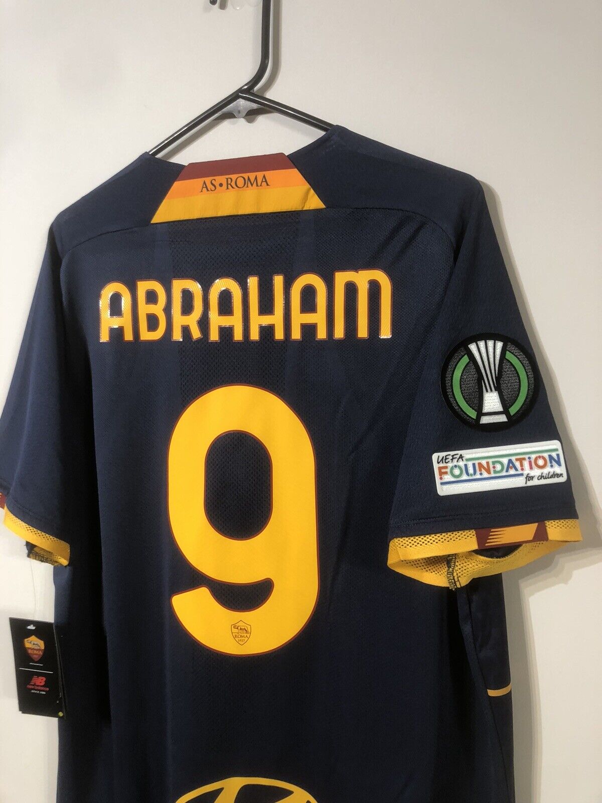 Abraham #9 AS Roma 4th 2021/22 X-Large Football Shirt New Balance BNWT