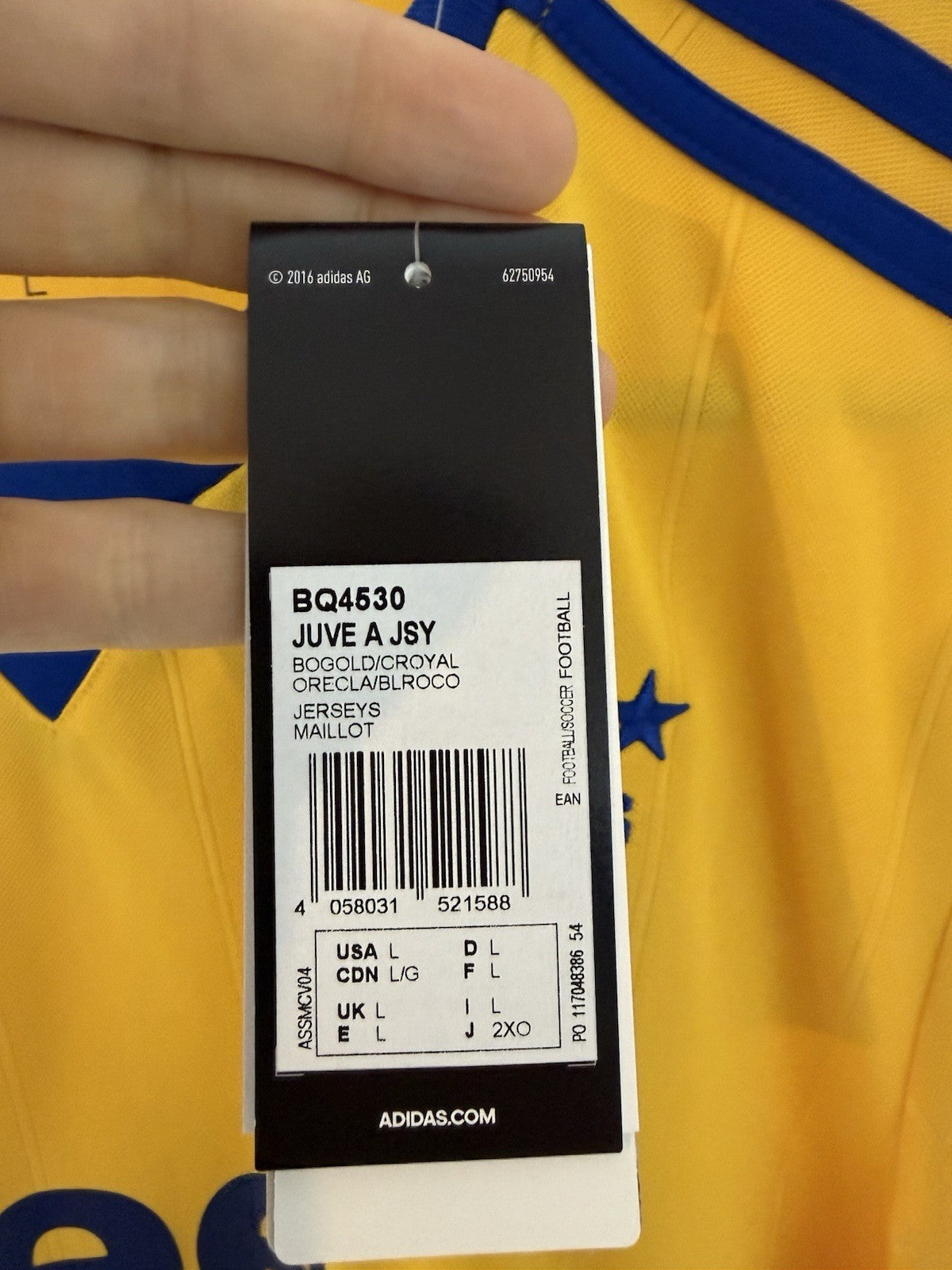 Juventus Kean #34 2017/18 Large Away Shirt BNWT BQ4530