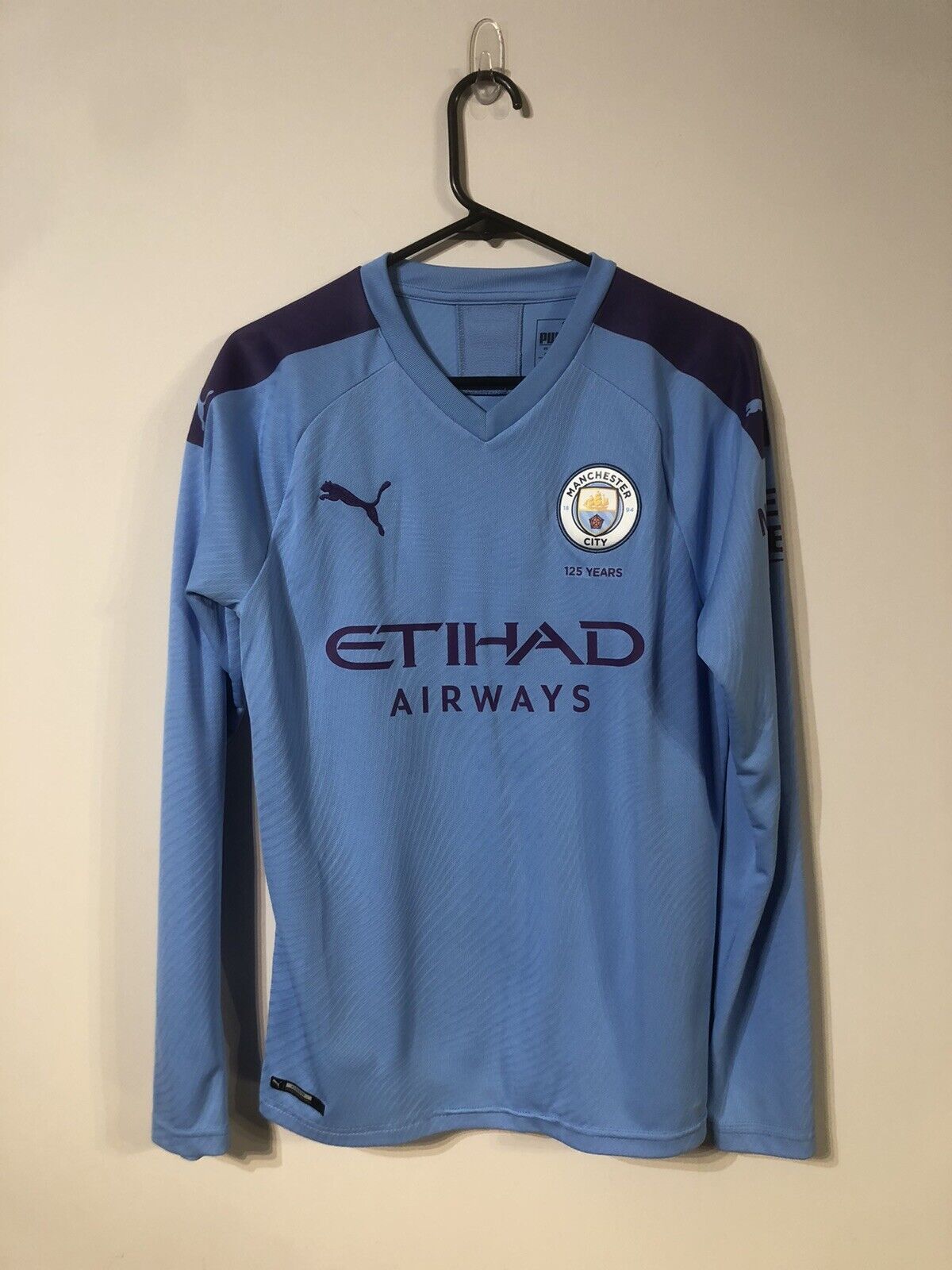 G. Jesus #9 Manchester City 2019/20 Small L/S Home Shirt Puma Excellent Conditio