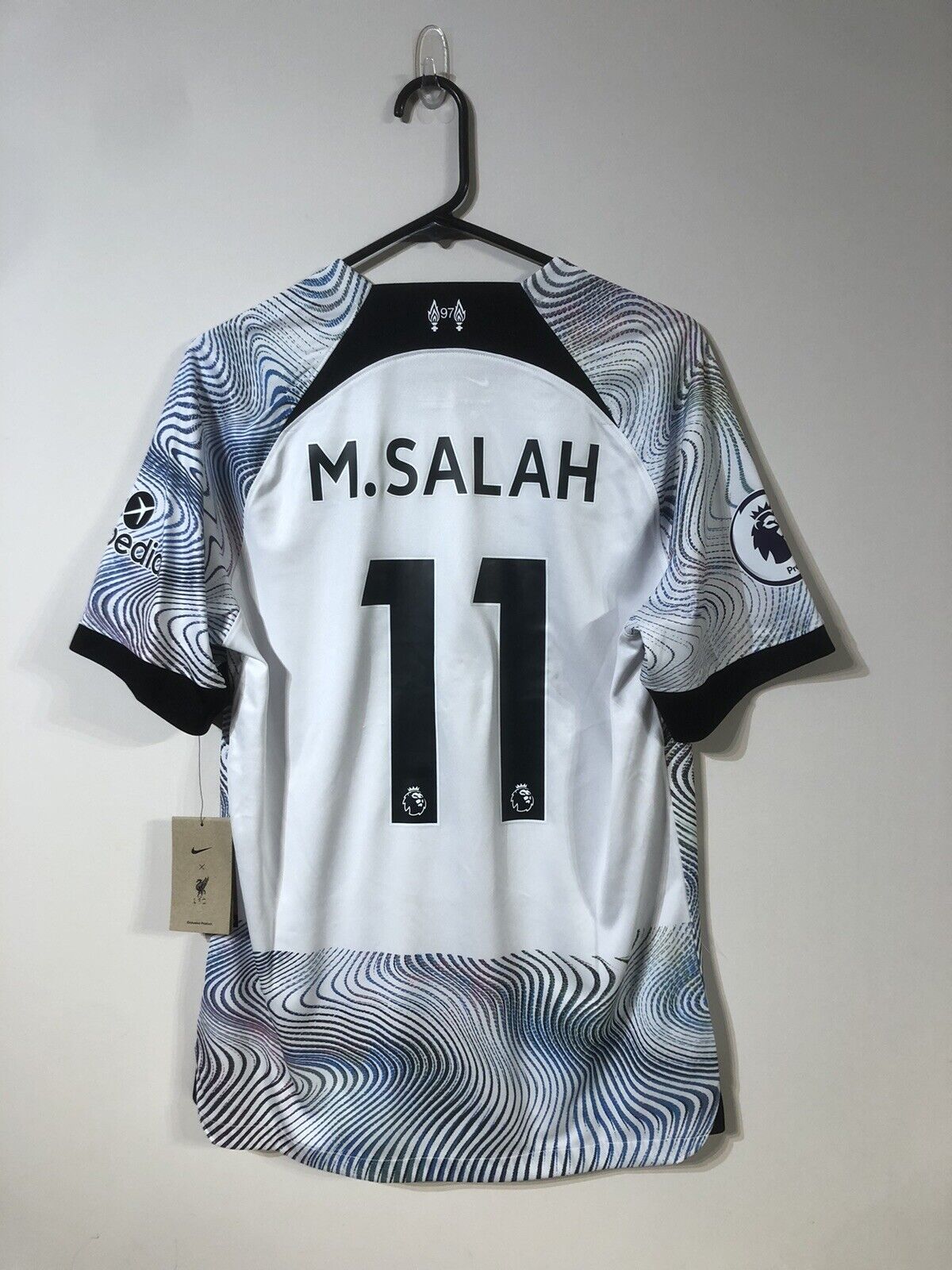 M. Salah #11 Liverpool Medium BNWT 2022/23 Away Jersey Nike