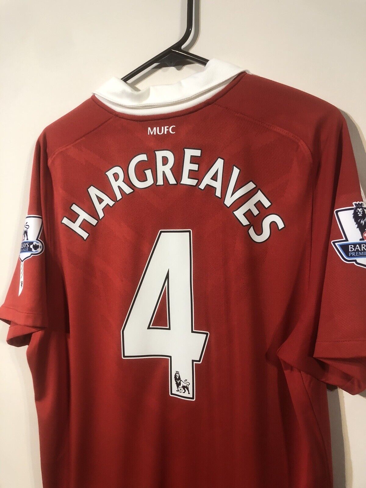 Hargreaves #4 Manchester United 2010/11 Medium Home Shirt Excellent Condition