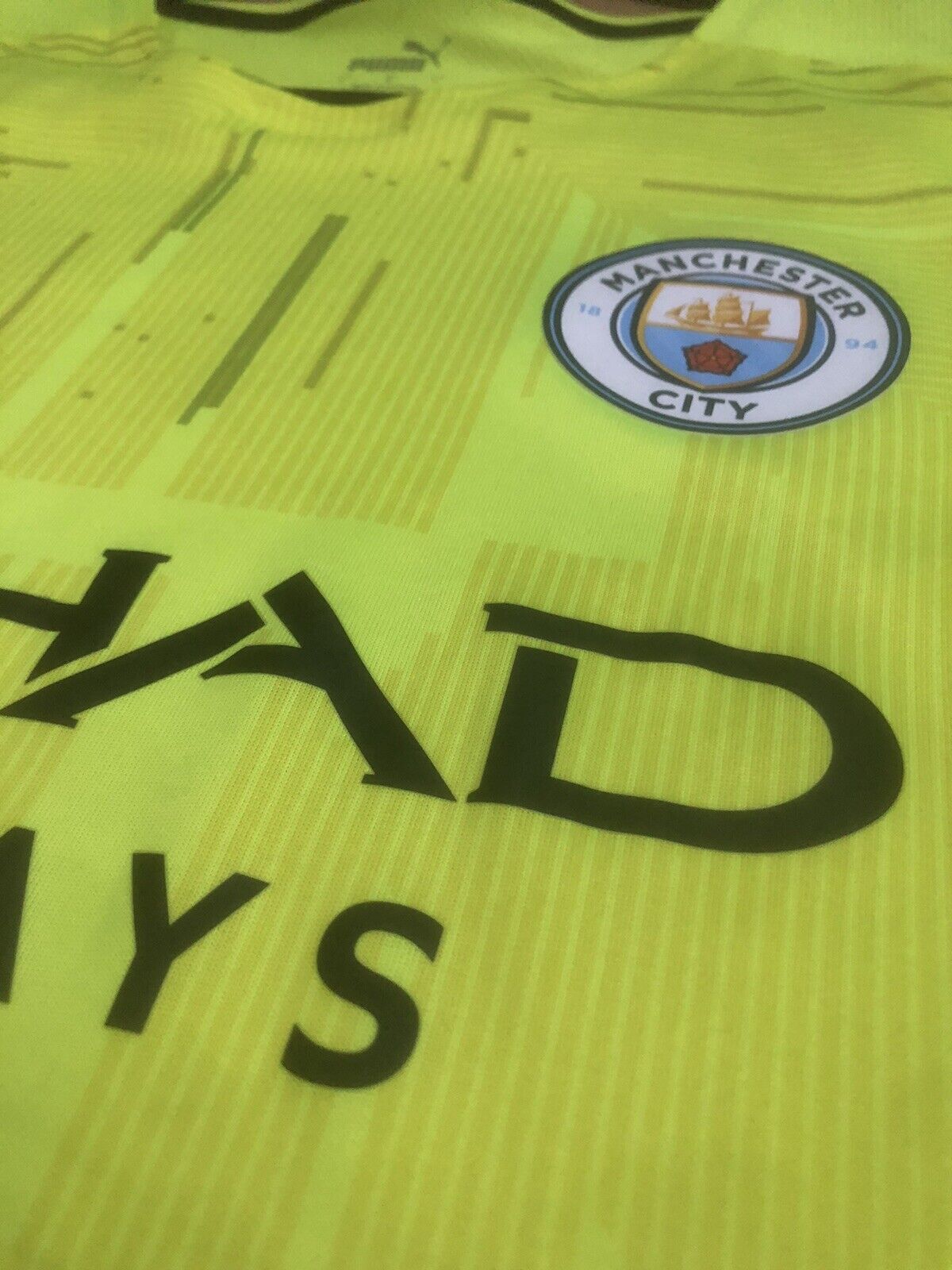 Ederson 31 Man City 2021 22 Large Authentic 3rd Gk Excellent Condition 759185 99