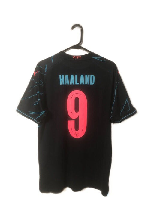 Manchester City Haaland #9 2023/24 Large 3rd Shirt Excellent Condition 770460-03