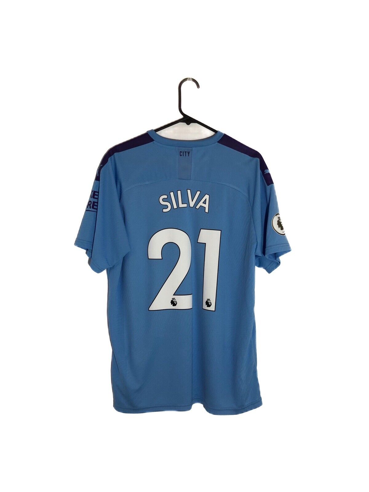 Silva 21 Manchester City 2019 20 Xl Home Shirt Excellent Condition 755586 01