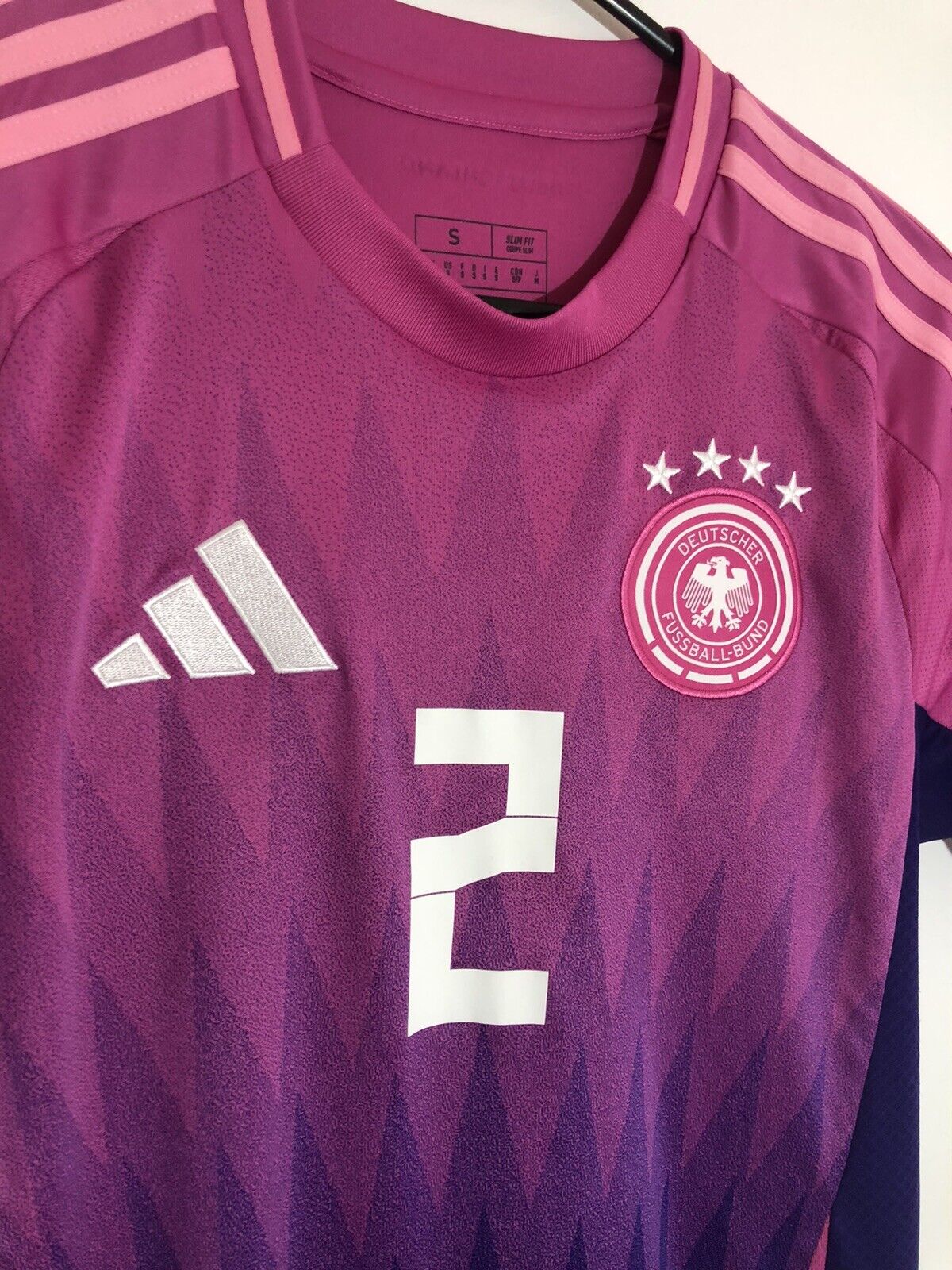 Rudiger 2 Germany Euro 2024 Small Away Shirt Adidias Ip8158