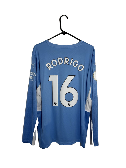 Manchester City Rodrigo #16 2021/22 XL LS Home Shirt Puma BNWT 759203-01