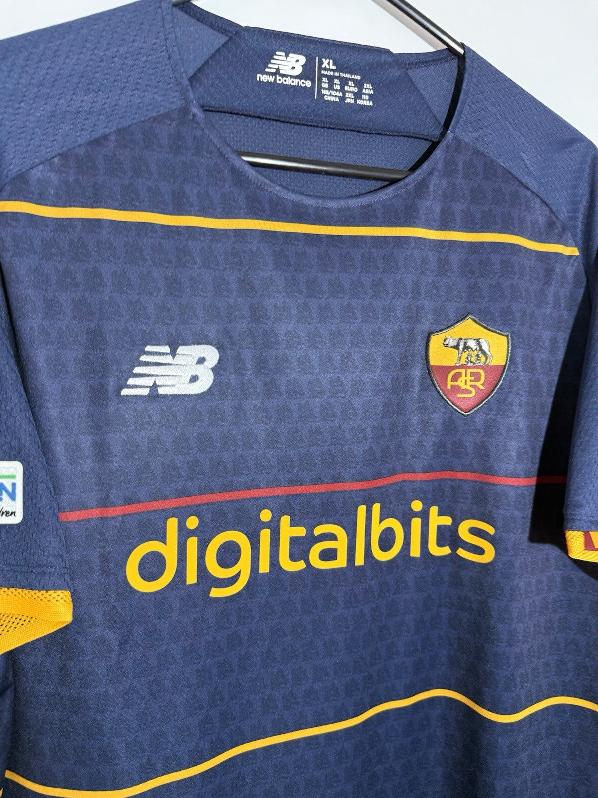 AS Roma Abraham #9 2021/22 XL 4th Shirt New Balance BNWT MT130253