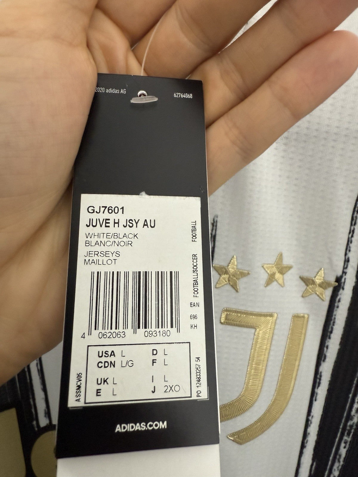 Juventus McKennie #14 2020/21 Large Home Authentic Shirt Adidas BNWT GJ7601