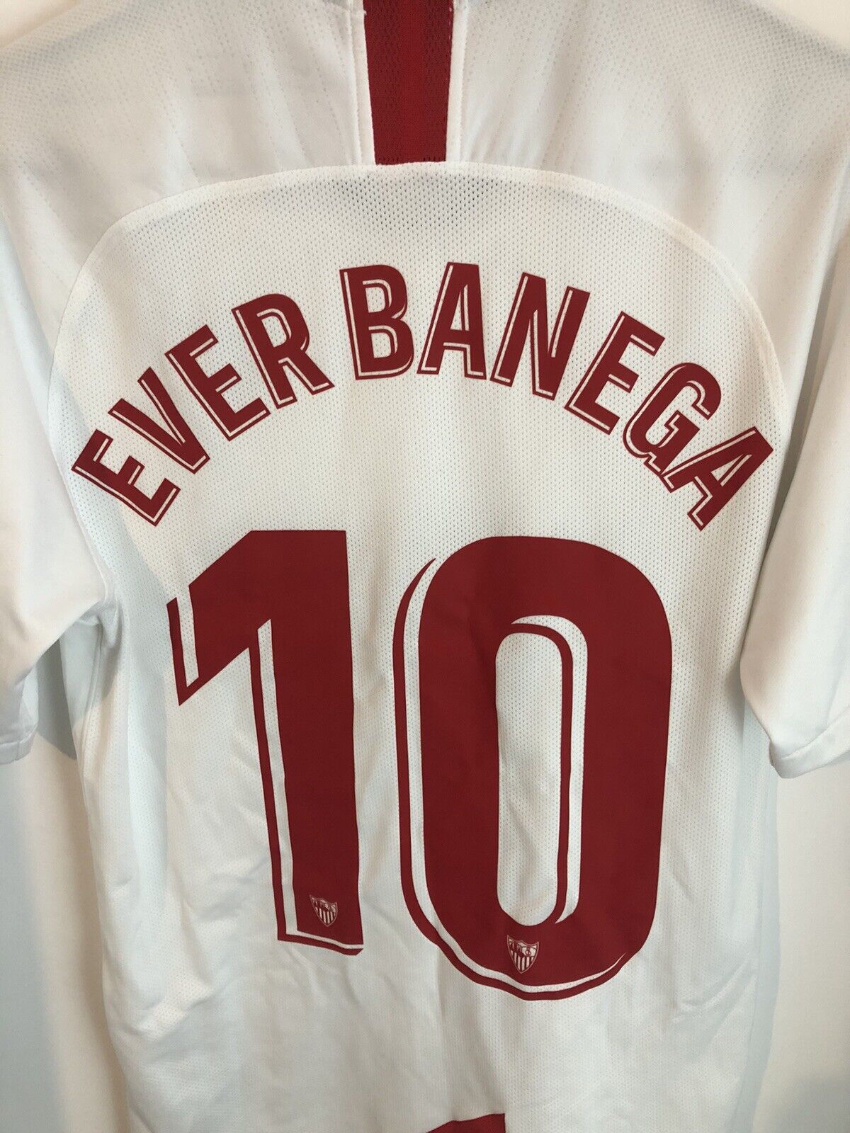 Ever Banega 10 Sevilla 2019 20 Home Medium Shirt Excellent Condition  Aj1018 104