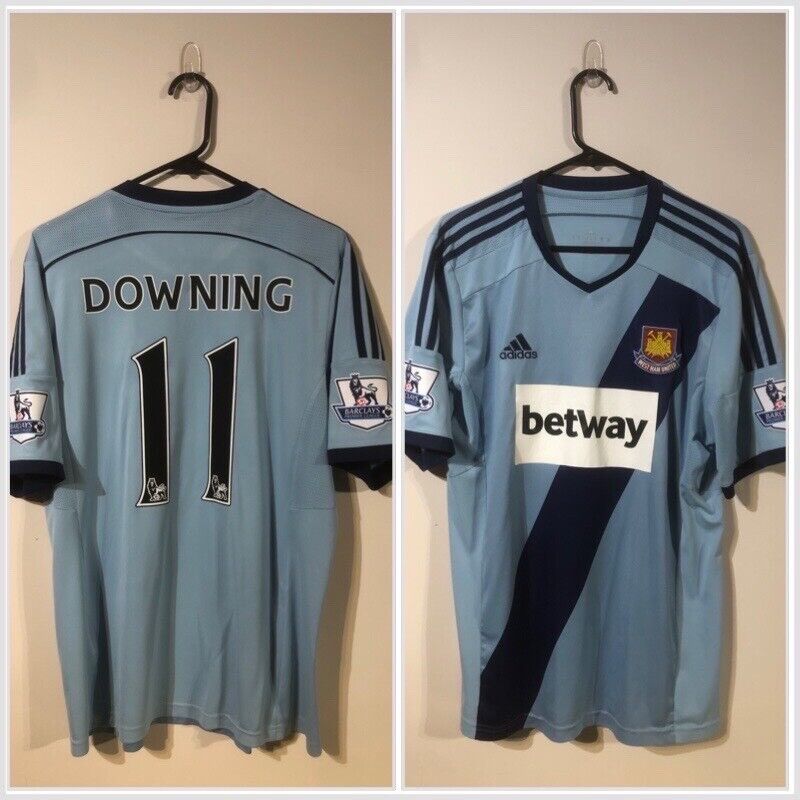 Downing #11 West Ham United 2014/15 Large Away Football Shirt Excellent Conditio