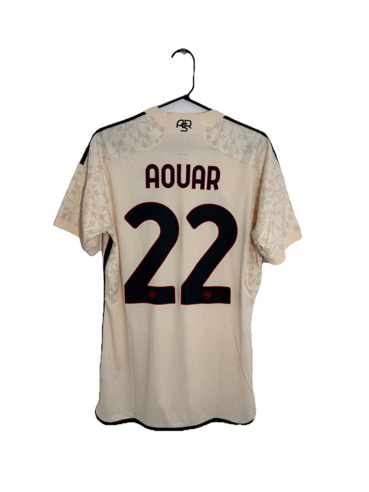 AS Roma Aouar #22 2023/24 Away Medium Shirt Adidas Excellent Condition