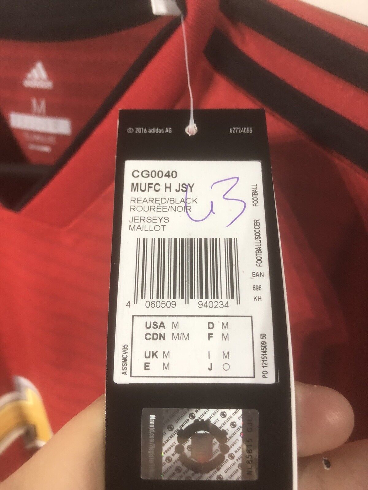 Rashford 10 Manchester United Medium 2018 19 Home Excellent Condition Cg0040