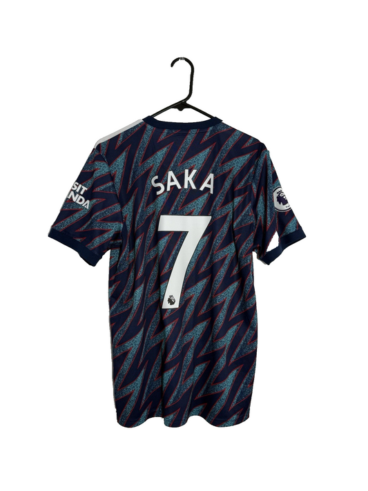Arsenal Saka #7 2021/22 Medium 3rd Shirt Adidas Excellent Condition GM0213