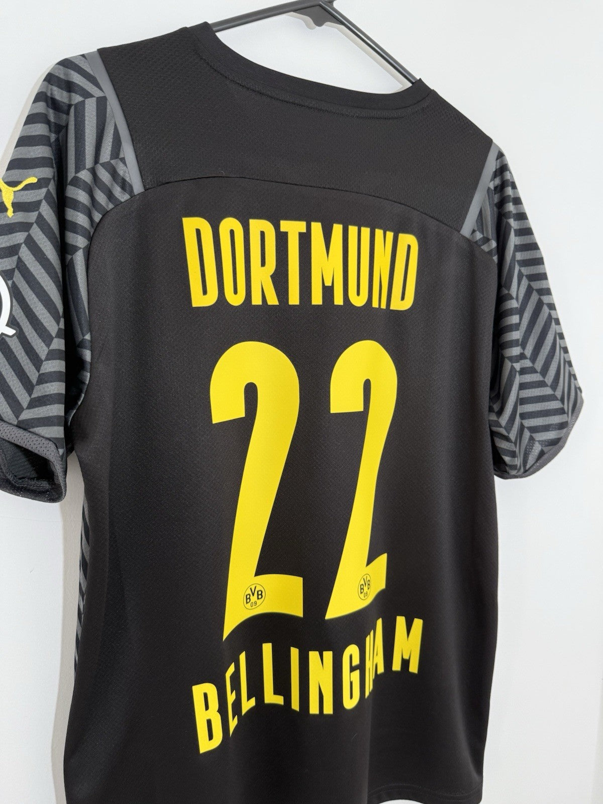 Borussia Dortmund Bellingham #22 2021/22 Large Away Excellent Conditio 759057-04