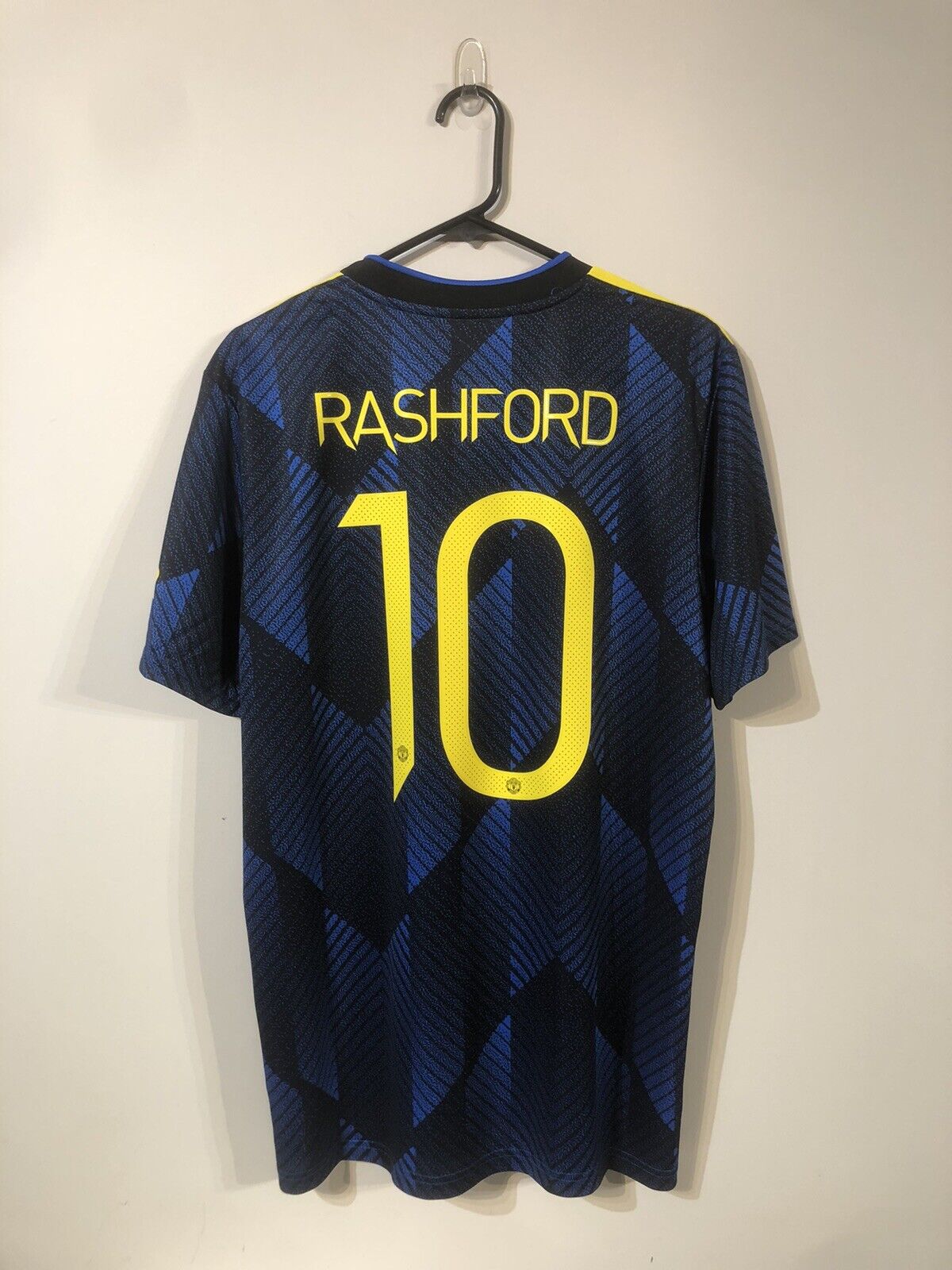 Rashford #10 Manchester United Large 2021/22 Euro 3rd Adidas Excellent Condition