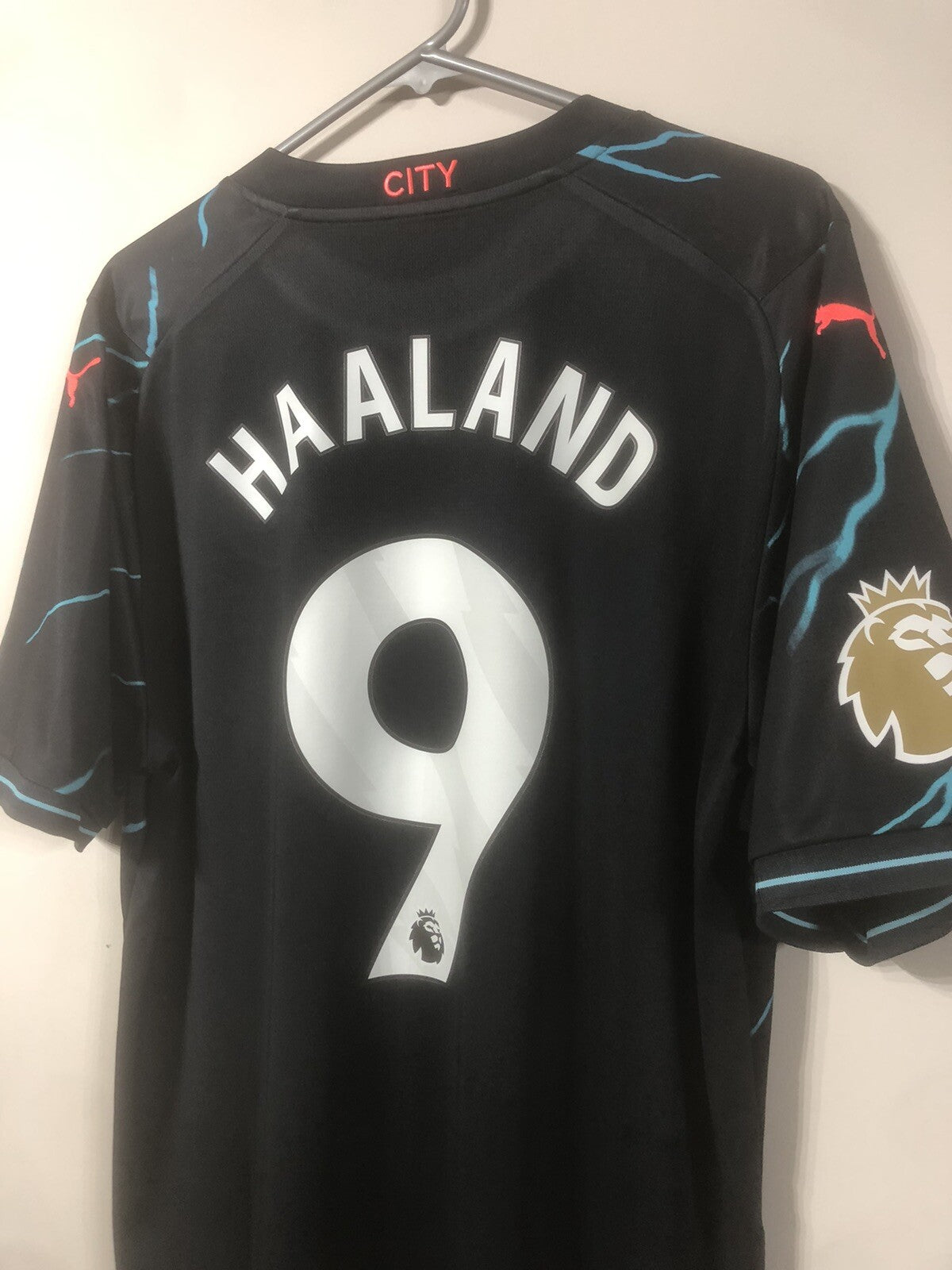 Manchester City Haaland #9 2023/24 XL 3rd Shirt Excellent Condition 770461-03
