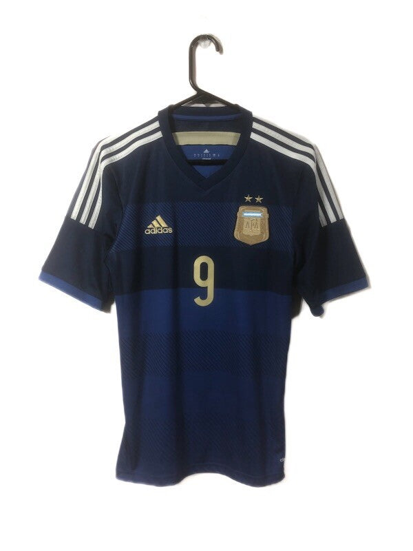 Argentina Higuain #9 2014 Small Away Shirt World Cup Excellent Condition G75187