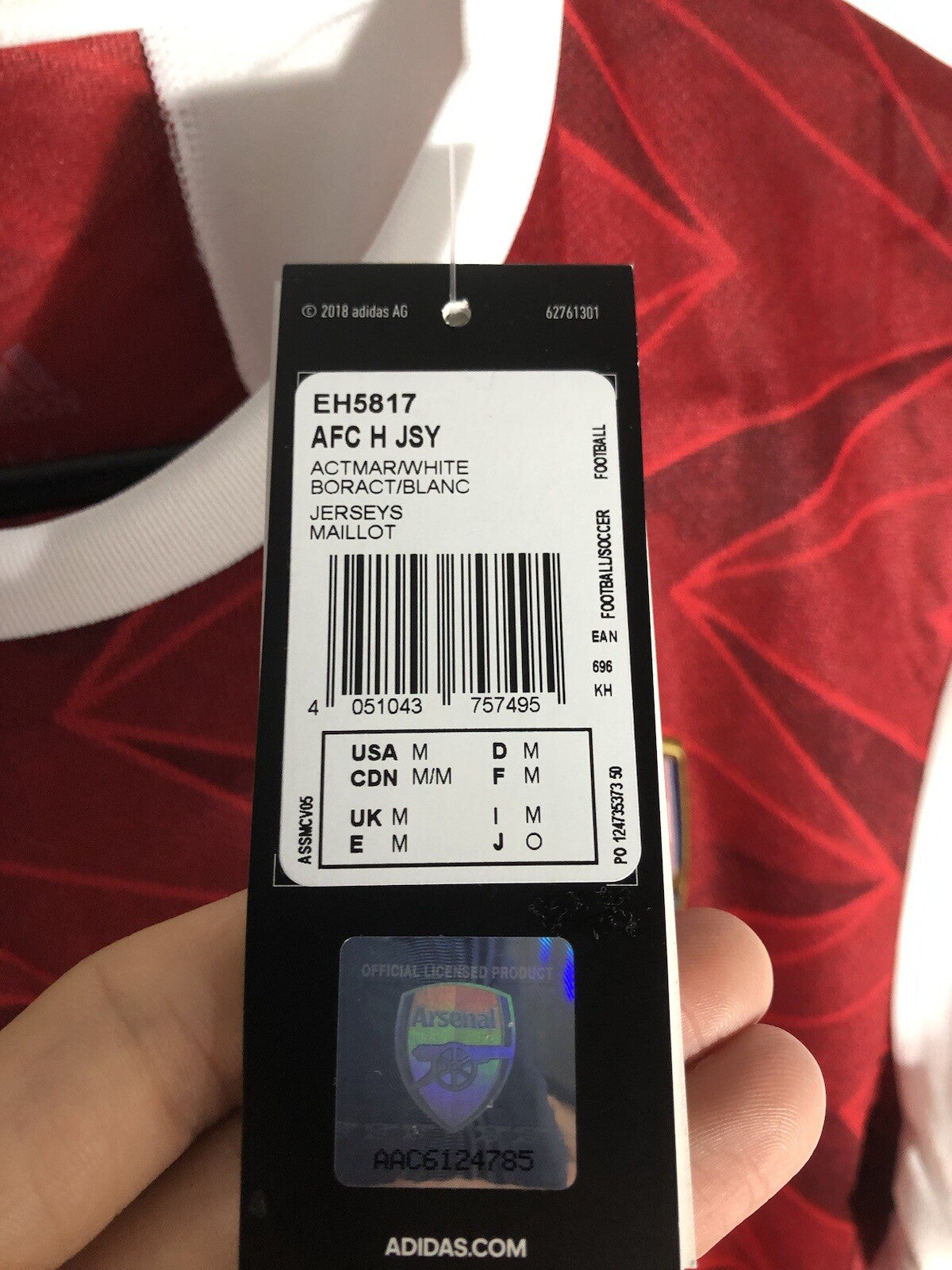 Arsenal Saka #7 2020/21 Euro Medium Home Shirt BNWT EH5817