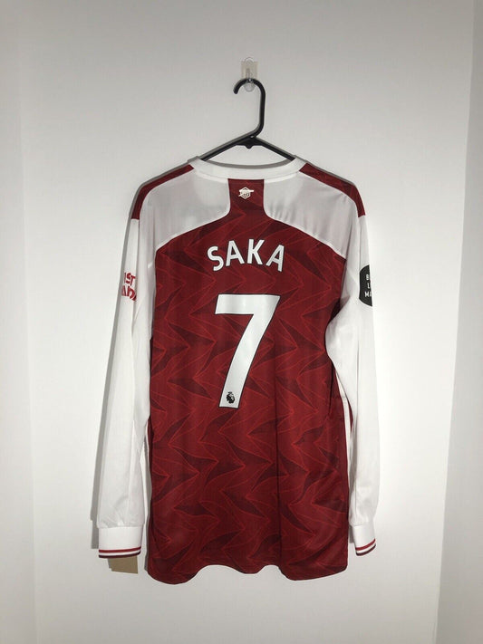 Saka #7 Arsenal 2020/21 XL Home Shirt BNWT FH7814
