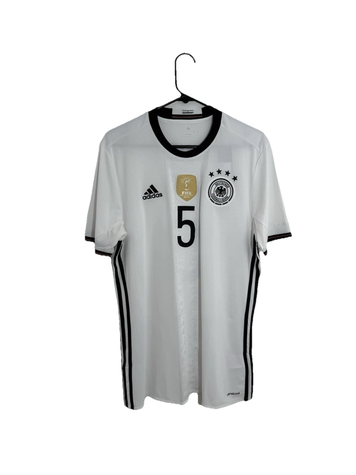 Germany Hummels #5 Euro 2016 Large Home Shirt Adidas BNWT AI5014