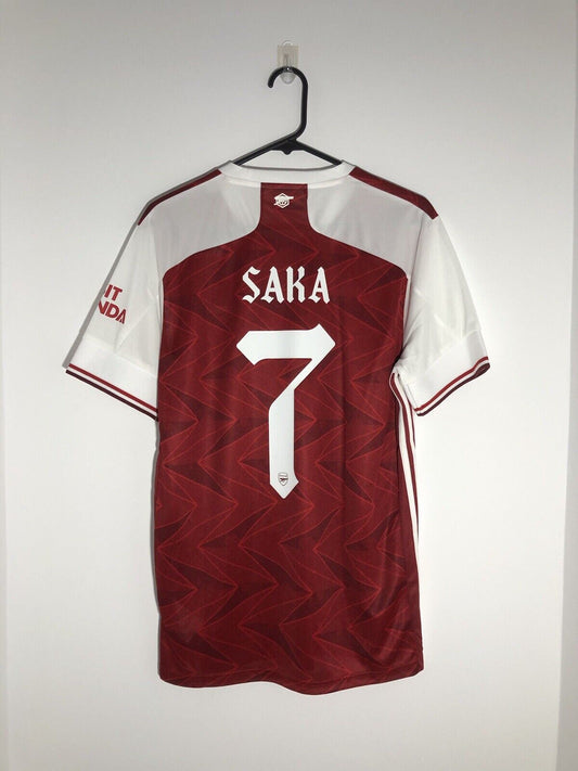 Saka #7 Arsenal 2020/21 Euro Medium Home Shirt BNWT EH5817