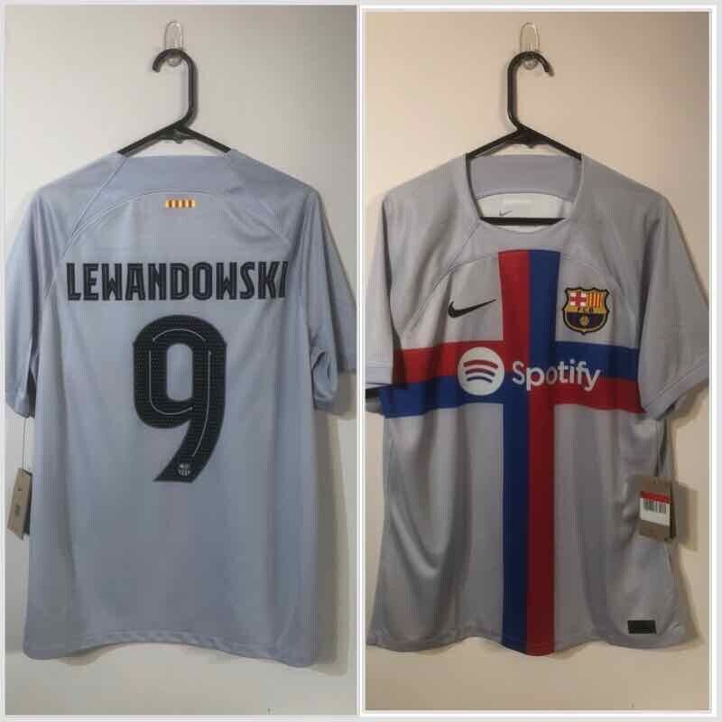 Lewandowski #9 Barcelona Euro 2022/23 3rd Large Football Shirt Nike BNWT