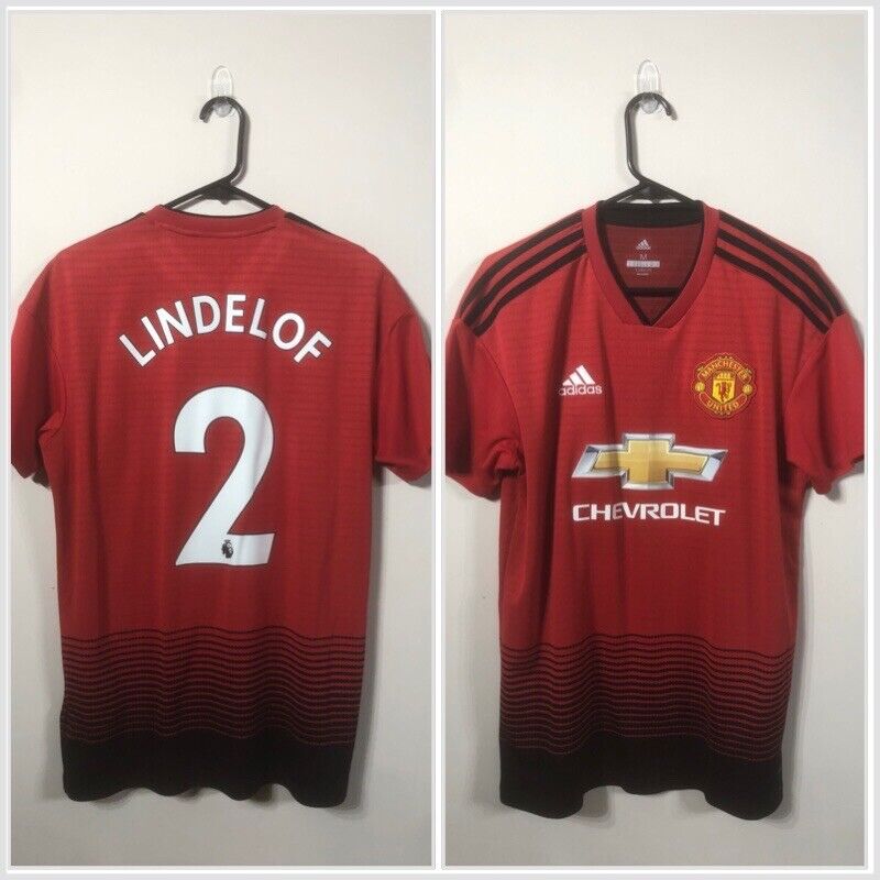 Lindelof #2 Manchester United Medium 2018/19 Home Shirt Excellent Condition