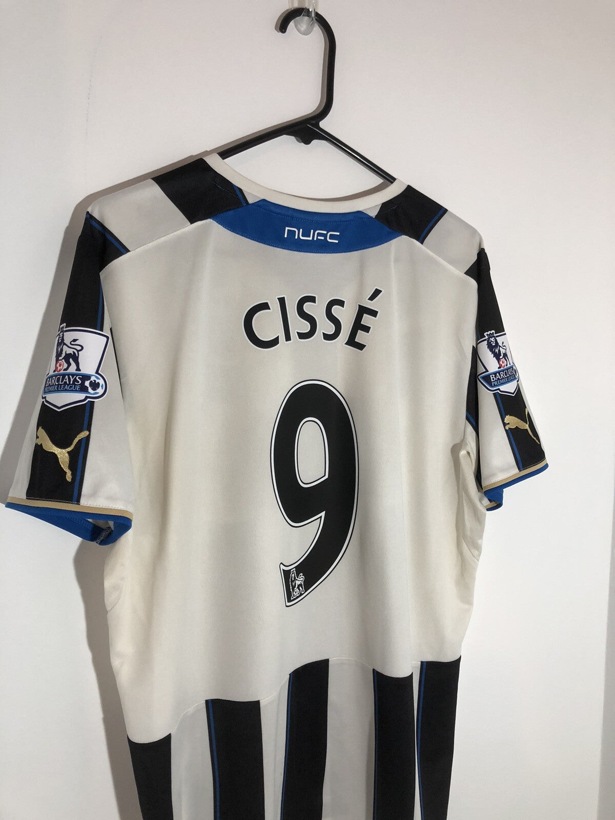 Newcastle United Cisse #9 2013/14 Medium Home Shirt Excellent Condition 743470