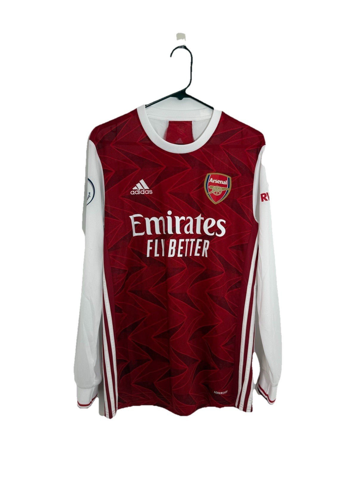 Arsenal Saka #7 2020/21 Medium L/S Home Shirt Jersey Adidas BNWT FH7814
