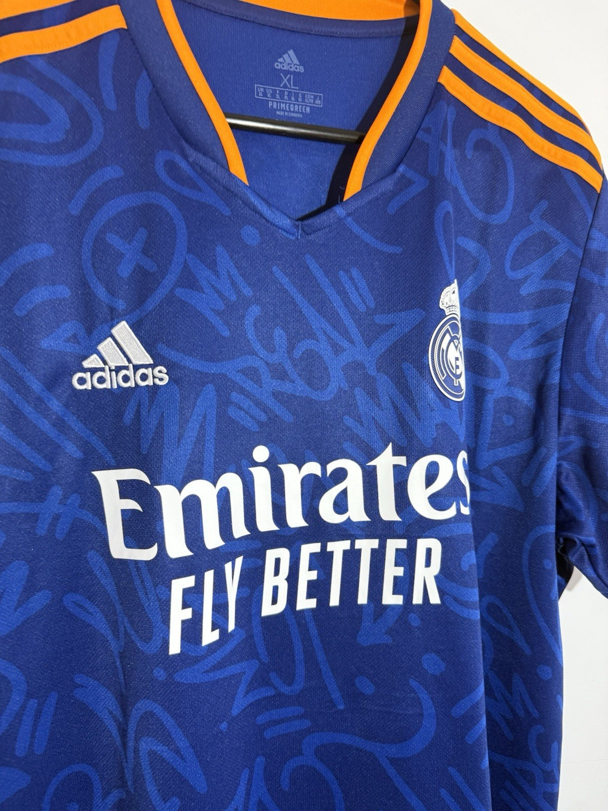 Real Madrid Hazard #7 2021/22 XL Away Shirt Excellent Condition H40942