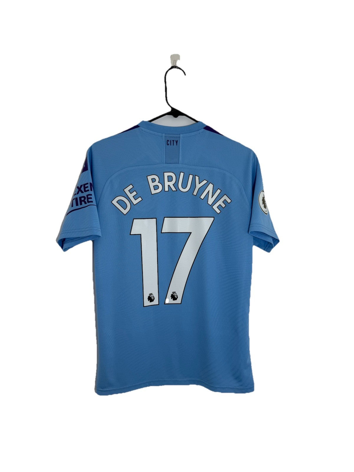 Man City De Bruyne #17 2019/20 Small Home Shirt Excellent Condition 755586-01