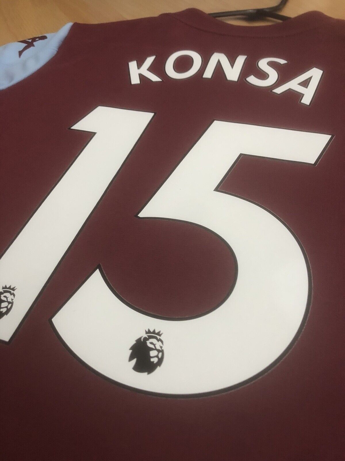 Konsa 15 Aston Villa 2019 20 Medium Home Shirt Kappa Excellent Condition