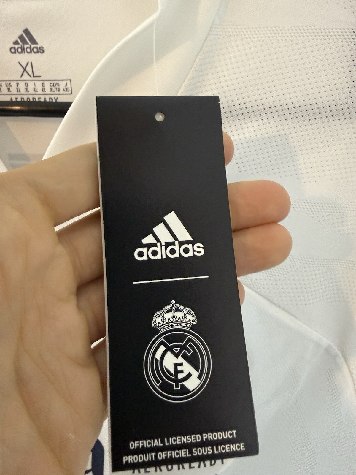 Real Madrid Benzema #9 2020/21 XL LS Home CL Shirt BNWT FQ7473