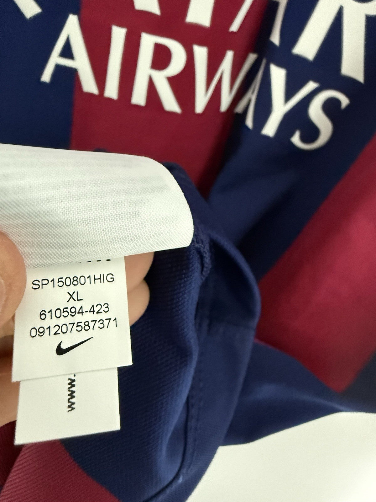 Barcelona A. Iniesta #8 2014/15 XL Home Shirt Nike BNWT 610594-423