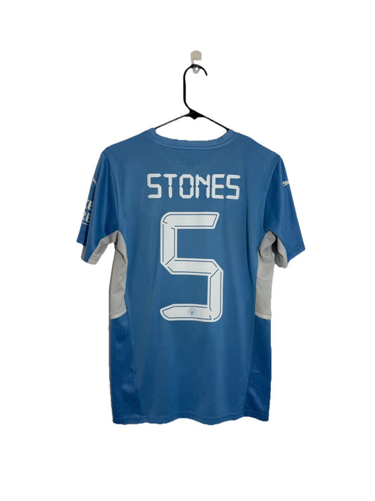 Manchester City Stones #5 2021/22 Small Home Shirt Excellent Condition 759262-01