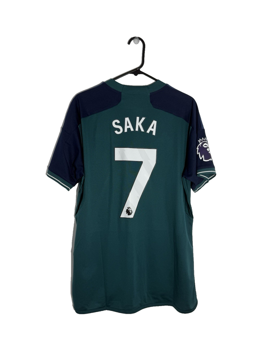 Arsenal Saka #7 2023/24 Large 3rd Shirt Adidas Excellent Condition HR6935