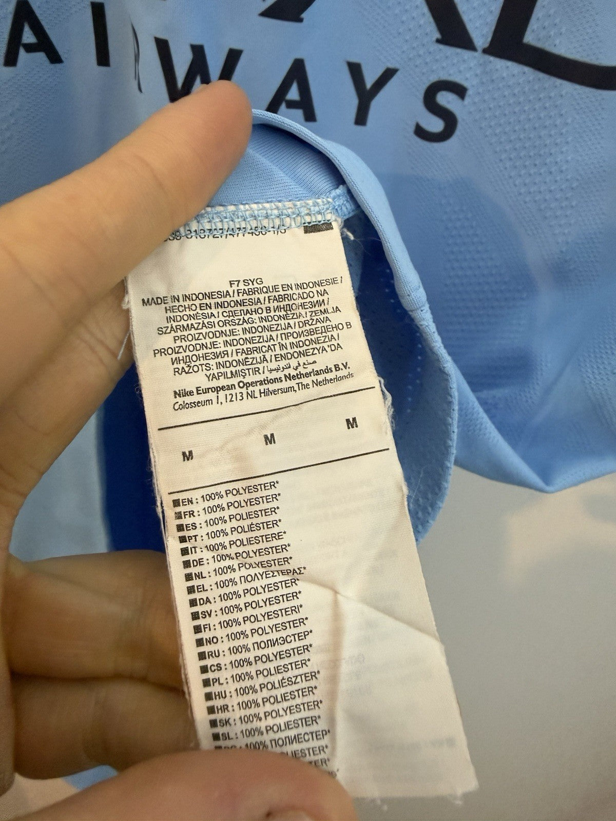 Manchester City G. Jesus #33 2017/18 Medium Home Excellent Condition 847197-489