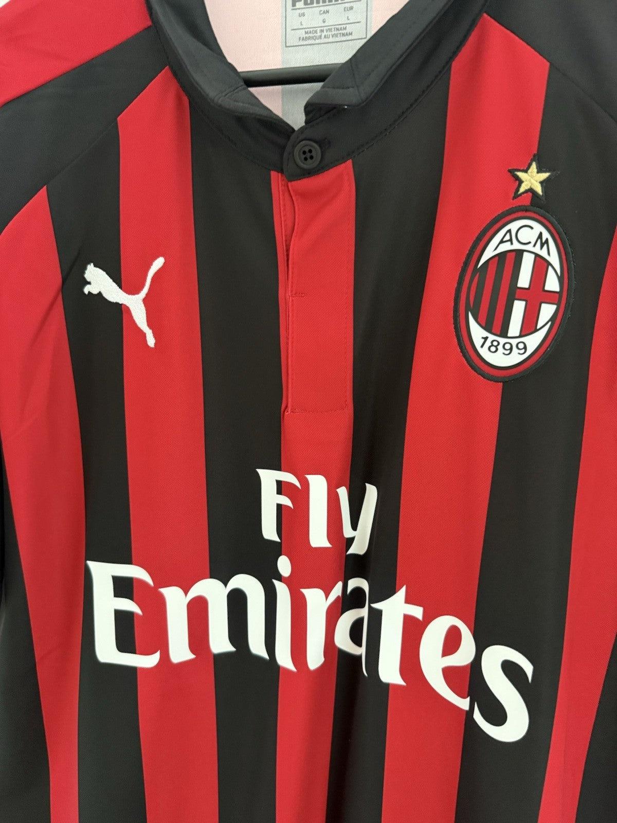 AC Milan Romagnoli #13 2018/19 Large Home Shirt Puma BNWT 754419-06