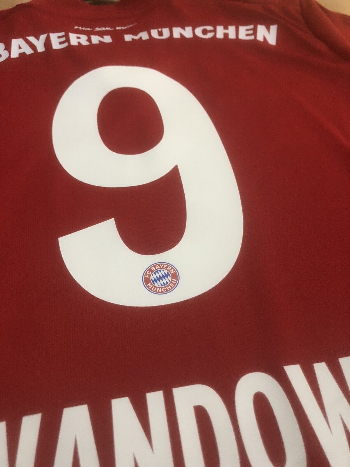Lewandowski 9 Bayern Munich 2019 20 Large Home Shirt Excellent Condition Dw7410