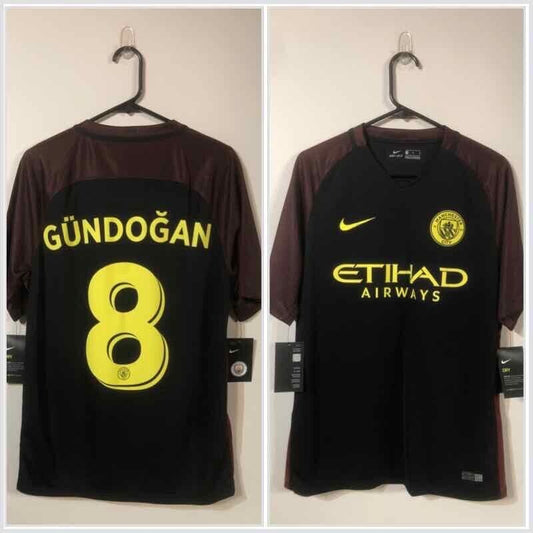 Gundogan #8 Manchester City 2016/17 Medium Away Football Shirt Nike BNWT