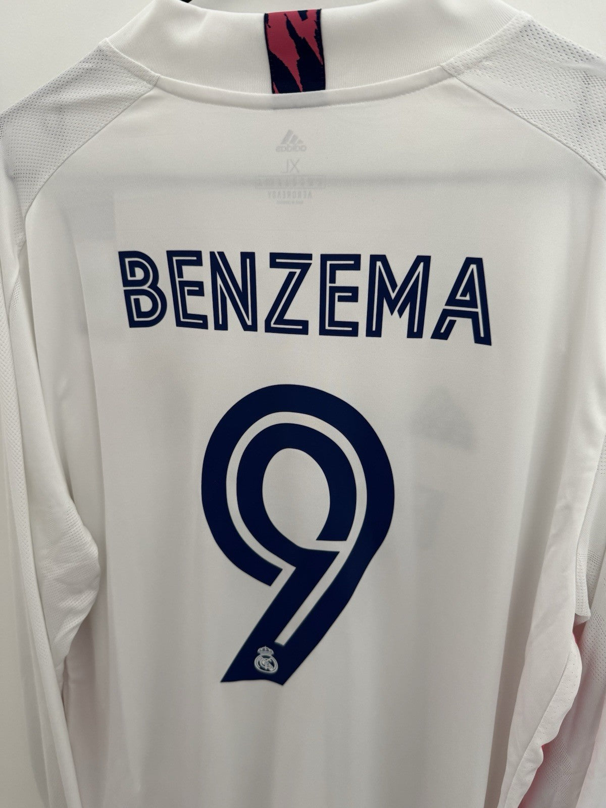 Real Madrid Benzema #9 2020/21 XL LS Home Shirt BNWT FQ7473