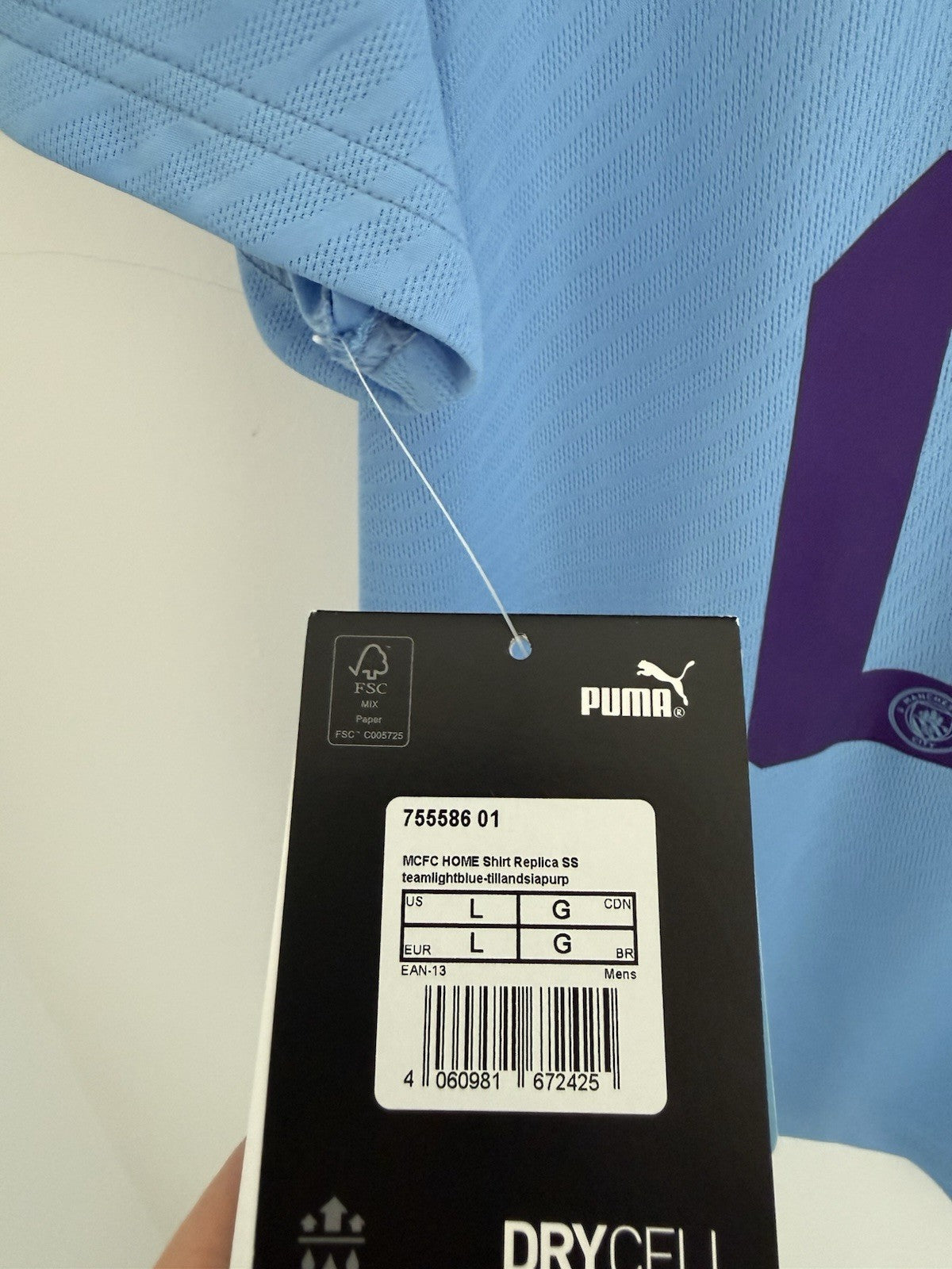 Manchester City Bernardo #20 2019/20 Large Home Shirt Puma BNWT 755586-01